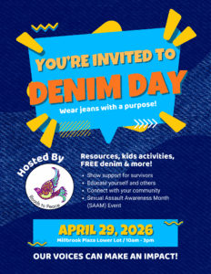 Roads to Peace Denim Day flyer